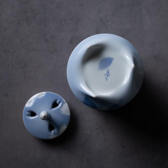 茶道具 | 染付彫香炉「深吉野」(AH-239) 作家「本多亜弥」 茶道具 在